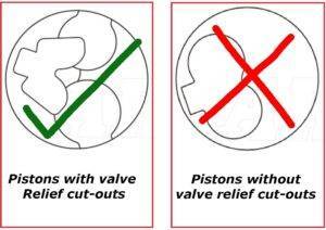 Toyota 1KZ-TE pistons with valve reliefs identify.