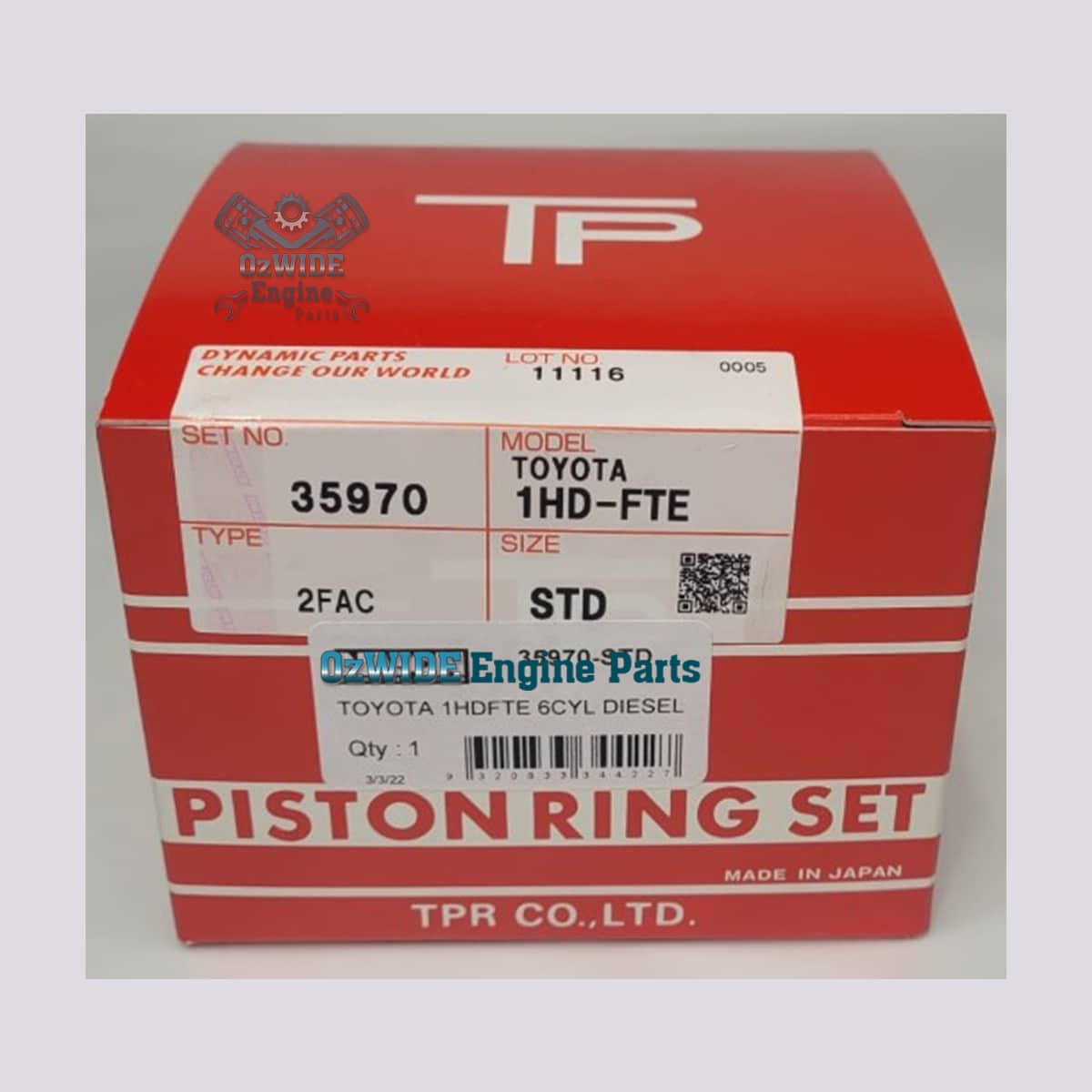 Shop OEM Replacement Piston Ring Set XR400R + TRX400EX/X (85.50mm) Quality  Off-Road Piston Ring Set From ProX