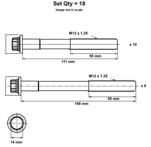Toyota Hilux KUN16R 3.0 Lt Diesel 1KD-FTV - Head Bolt Set - Image 2