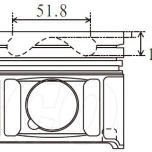 Toyota 1KD-FTV 51.8mm Piston Bowl Size