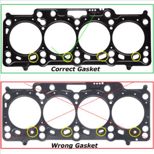 VW Amarok compare early with late model head gasket