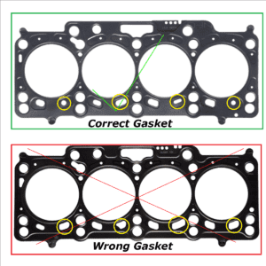 VW Amarok compare Late with Early model head gasket.