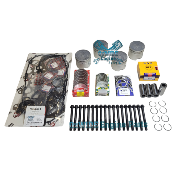 Toyota 1KZ-TE engine rebuild kit with valve relief pistons.