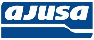 Ajusa engine parts company logo.