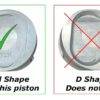 Mitsubishi Pistons Oval shape for 6G72 sohc 12 valve how to identify