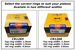 Mitsubishi 6G72 how to identify different ring widths 