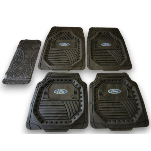 Durable 5 Piece PVC Rubber Floor mat for 4WD vehicles with Ford Logo.