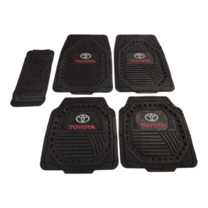 Durable 5 Piece PVC Rubber Floor mat for 4WD vehicles with Toyota Logo.