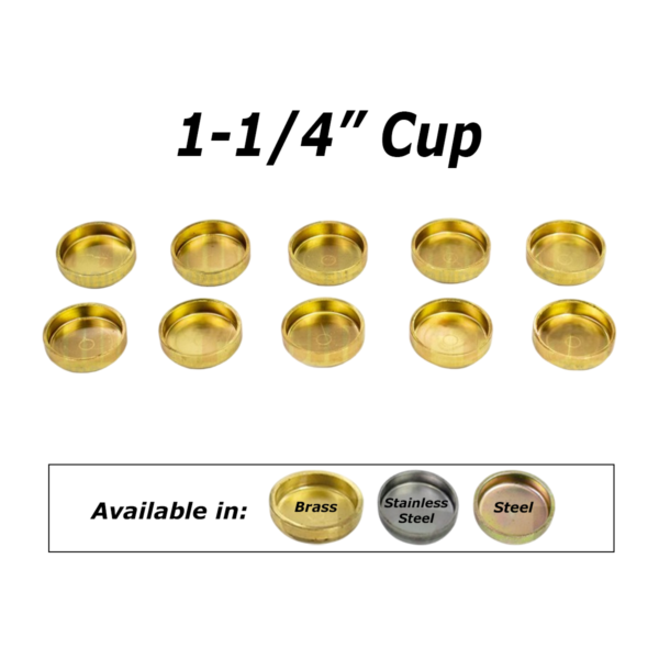 1-1/4 Cup Welch Plugs pack of ten.