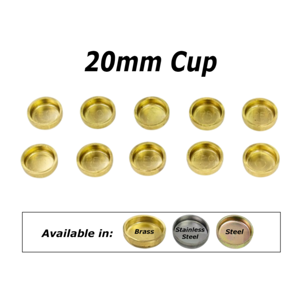 20mm Cup Welch Plugs pack of ten.