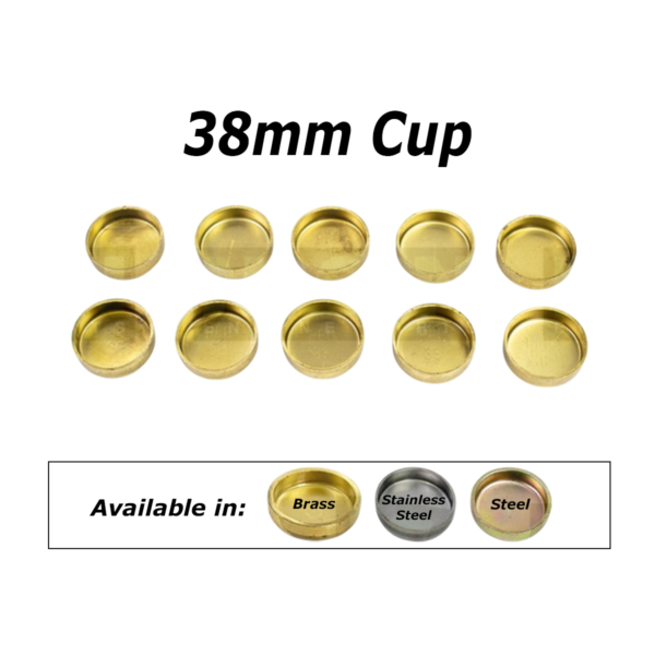 38mm Cup Welch Plugs pack of ten.