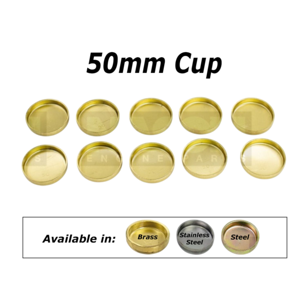 50mm Cup Welch Plugs pack of ten.