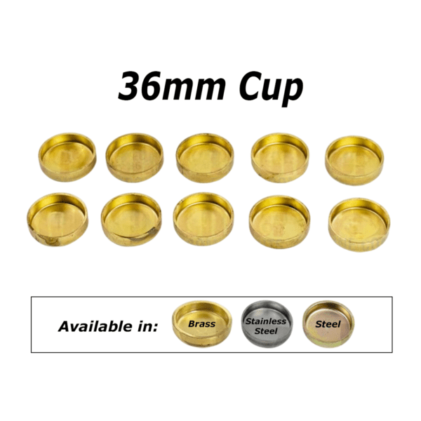 36mm Cup Welch Plugs pack of ten.